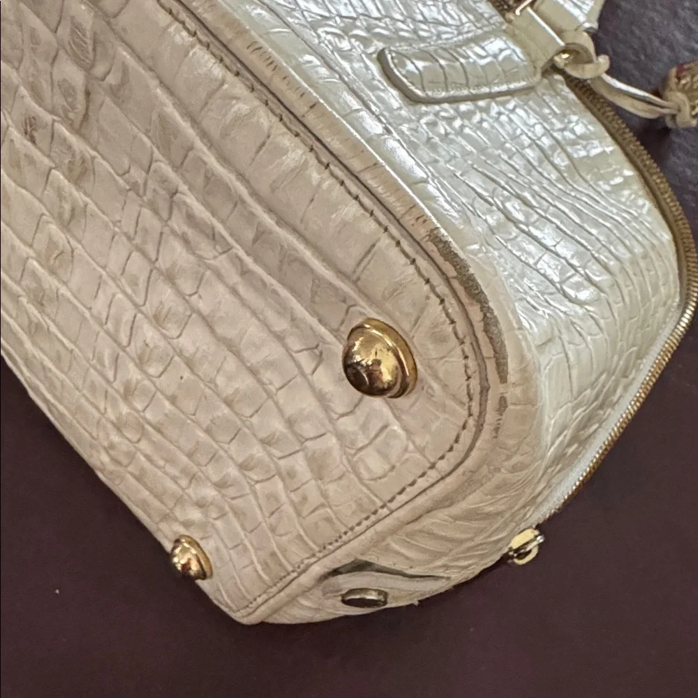 Brahmin Croc-Embossed Satchel Purse - Picture 4 of 5